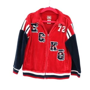 Ecko Unltd. Varsity Jacket Boys 4T Red Y2K Streetwear Retro Hip-Hop Urban Casual - Picture 1 of 8