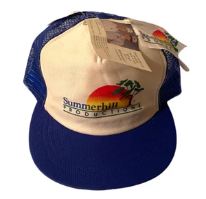Vintage Summerhill Productions Mesh Trucker Hat NOS Made In USA! PHOTOS! - Picture 1 of 10