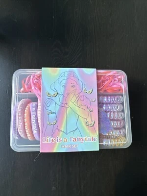 Juego de pelo de princesa Disney "La vida es un cuento de hadas" Disneyana ponis clips bobinas HER Foto 1 de 2