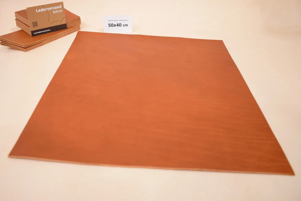 Vegetabil geg. Taschenleder Sattlerleder Rindsleder natur-braun 2 mm #don20S - Bild 1 von 4