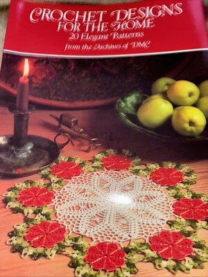 Libro de tapa blanda DOVER Crochet Designs For The Home DISEÑOS E INSTRUCCIONES Nuevo Foto 1 de 4