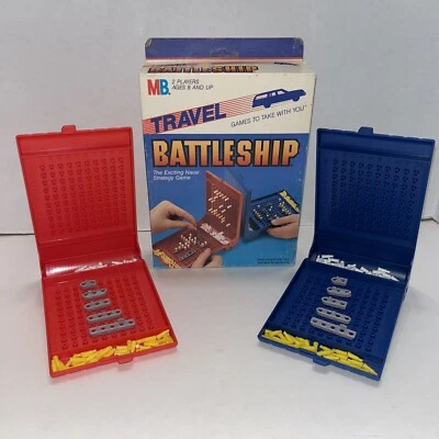 Vintage 1986 Travel Battleship Game Milton Bradley Includes Box Complete - Image 1 of 4