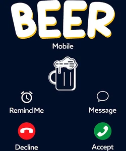 Beer Mobile Decal Sticker 5 inches longest side - Picture 1 of 1
