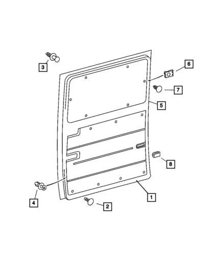 Panel de moldura de puerta corredera genuino Mopar 2003-2006 Dodge Sprinter 2500 5123845AA Foto 1 de 1