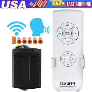 Universal Wireless Remote Control and Receiver Kits for Ceiling Fan Lamp Home - Picture 1 of 17