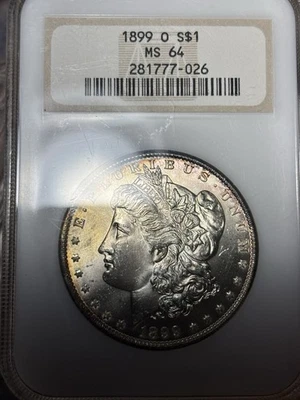 1899-O NGC MS64 Morgan Dollar, Old Vintage Fatty Better Date, Elegant Toned, PQ! - Image 1 of 4