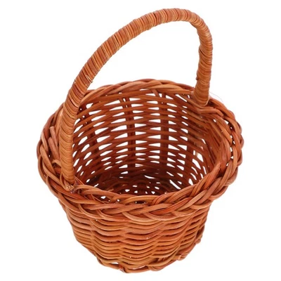  Mini Decorative Children Knitting DIY Props Basket Storage Basket 8x5cm Plant - Image 1 of 4