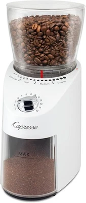 Capresso Infinity Plus Conical Burr Grinder, White  - Image 1 of 4
