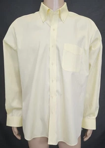 Camisa CLUB ROOM Hombre Talla 18 (34/35) Amarillo Claro Manga Larga 100% Algodón - Imagen 1 de 15