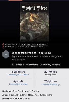 Raybox Escape from Projekt Riese (Deluxe Set) Box New SW FREE US Shipping - Image 1 of 4