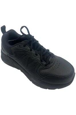 Tênis esportivo New Balance feminino 857V3 couro com cadarço preto - Imagem 1 de 3