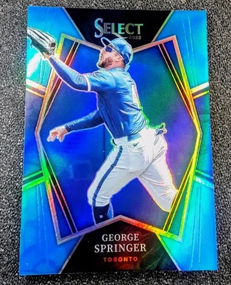 2022 Panini Select - Premier Level George Springer #164 Light Blue Prizm /149 - Image 1 of 2