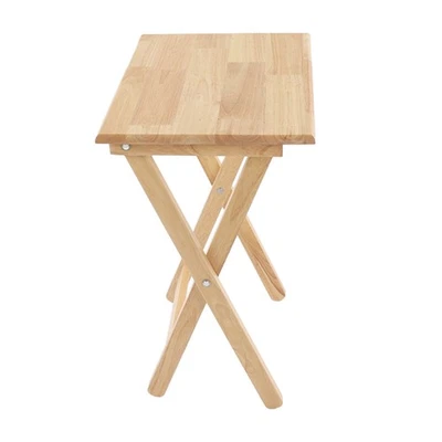 Classic TV Dinner Folding Trays With Storage Rack Tray Table Set Wooden Snack VA - Image 1 of 4