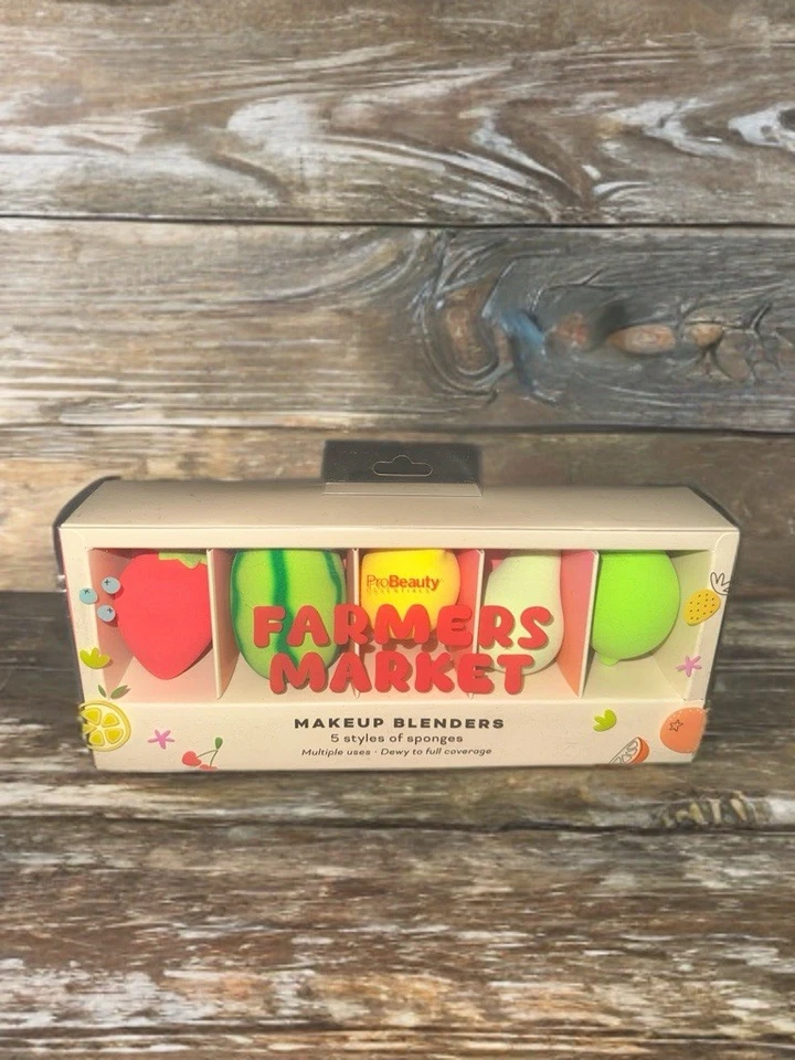 Juego de esponjas de maquillaje Pro Beauty Farmers Market 5 piezas licuadoras de frutas herramientas de belleza Foto 1 de 3