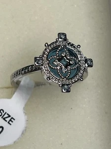 🩷🩷Bella Amore The Angelina Ring Size 10 Glass RBP2848 Rhodium NWT🩷 Vintage - Picture 1 of 8
