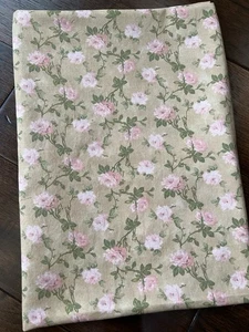 MODA Robyn Pandolph - Pink Roses 1 1/2 Yards Cotton Fabric - VTG - Picture 1 of 3