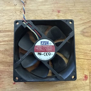 AVC 12V Case Cooling Fan Model DS09225R12H   Dell  4- Pin  Plug Used  & Tested! - Picture 1 of 2