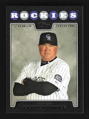 Clint Hurdle Colorado Rockies Topps 2008 Black #218 SN /57 - Image 1 of 2