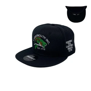 Sombrero Largemouth Bass Lunker Toad Hog Snapback todo negro - Imagen 1 de 9