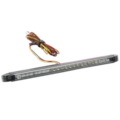 Flexible Stop Brake Lamp Smoke Universal Motorcycle Tail Light LED Strip Blink - Image 1 of 2