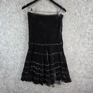 Jigsaw Skirt Womens 10 Brown Velvet Midi Tier NEW 11797 - Picture 1 of 11