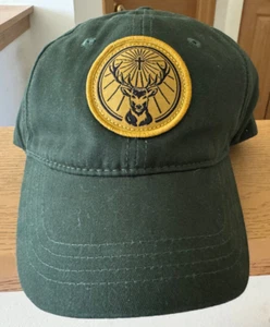 Jagermeister Hat Cap Green Gold Embroidered New Stag Cross Deer OSFA Adult - Picture 1 of 11