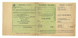 JUDAICA AUSTRIA HUNGARY CZECH BAR KOCHBA UNION POSTAL ORDER PRAGUE early 1900s - Picture 1 of 2