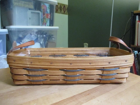 Longaberger HEARTLAND Green BREAD Basket with Protector - #1 Cover
