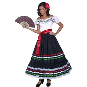 Spanierin Verkleidung M 40-42 Flamenco Kleid Zigeunerin Western Kostüm Senorita - Bild 1 von 3