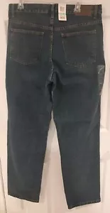 NEW Calvin Klein Easy Fit Jeans Mens 34x32 Tapered Leg - Dark Wash Blue Denim - Picture 1 of 6