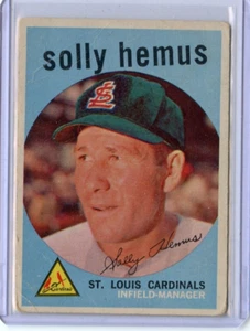 1959 Topps Solly Hemus St. Louis Cardinals #527 ⭐️💥🎯 G/G+ - Picture 1 of 2