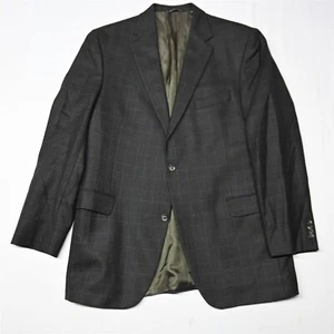 Jack Victor 44L Brown Glenn Check Flannel Landonwood Blazer Jacket Sport Coat - Picture 1 of 12