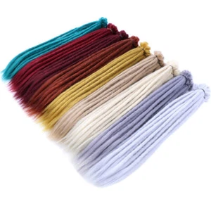 Dreadlocks Extensions Kunsthaar Dreads Haarverlängerungen 20inch/50cm Häkelzöpfe - Picture 1 of 51