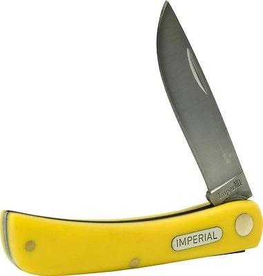 Schrade Imperial SodBuster Folding Pocket Knife Yellow Handles Farmer NEW IMP22Y - Image 1 of 2