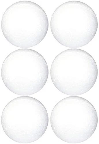 Smooth Foam Balls Craft Supplies, 3-Inch, White, 6-Pack - Image 1 of 1