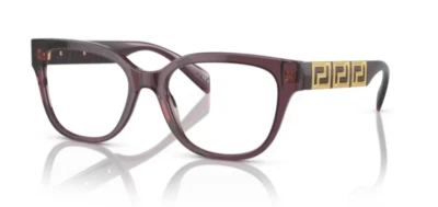 Gafas para mujer Versace 0VE3338 5209 transparentes violeta suaves ojos cuadrados Foto 1 de 4