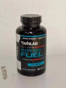 Twinlab Ripped Fuel Extreme Weight Loss Formula Burn Fat Energy 60 cap Pack of 2 - Picture 1 of 4