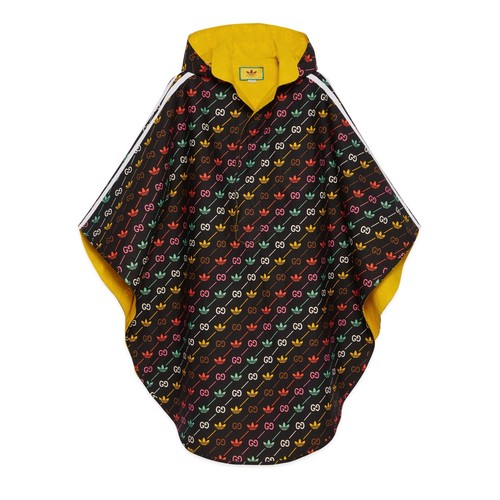 taglia M Gucci Adidas Cape Jacket trifoglio logo GG reversibile con cappuccio