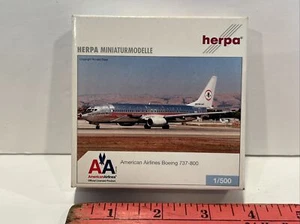 1:500 Herpa American Airlines United Boeing 737 800 Model Vintage Lightning Bolt - Picture 1 of 6