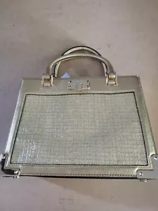 Michael Kors Kinsley mittlere Akkordeon-Schultasche Geldbörse Natur/Gold - Bild 1 von 5