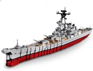 Large USS Missouri Battleship Building Blocks Set Toy - Picture 1 of 7