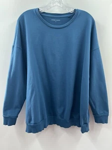 Sudadera Universal Standard para mujer de gran tamaño mezcla de algodón Pima azul talla S - Imagen 1 de 7