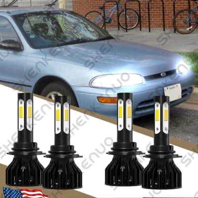 6000K LED 车头灯灯泡适用于 Geo Prizm 高低光束 1993 - 1997 年数量 4 — 第 1/4 张图片