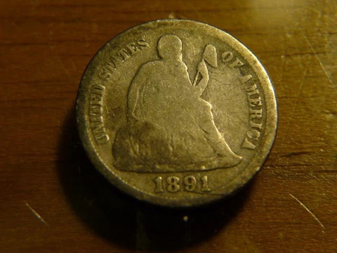 1891-O Seated Liberty Dime G/AG Condition SKU# 29265 Cover