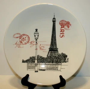 CARLY DODSLEY Paris Eifffel Tower 13.5” Large Pasta Salad Serving Bowl England - Picture 1 of 6