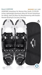 Neu im Karton Gorpore 21" Schneeschuhe schwarz XOO2ZDD1OP - Bild 1 von 4