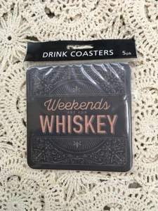 Weekends Are For Whiskey Drink Coasters - Set of 5 - Bild 1 von 2