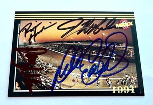 Dale Earnhardt, Davey Allison, Gordon & Hendrick NASCAR Maxx Autographed Signed - Picture 1 of 8