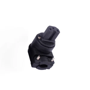 Conector de enchufe de alimentación de ángulo recto HiFi IEC hembra cobre puro chapado en oro - Imagen 1 de 3