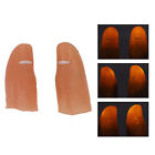 (Yellow)5 Pair Finger Light Up Thumb For Adults Battery Powered LED Light Sim AS